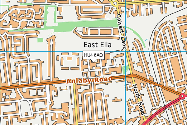 HU4 6AQ map - OS VectorMap District (Ordnance Survey) HU4 6AQ map - OS VectorMap District (Ordnance Survey)