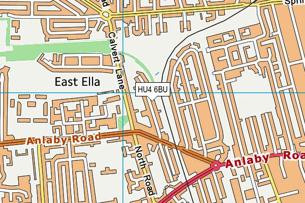 HU4 6BU map - OS VectorMap District (Ordnance Survey) HU4 6BU map - OS VectorMap District (Ordnance Survey)