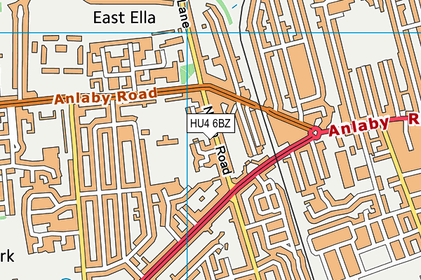 HU4 6BZ map - OS VectorMap District (Ordnance Survey) HU4 6BZ map - OS VectorMap District (Ordnance Survey)
