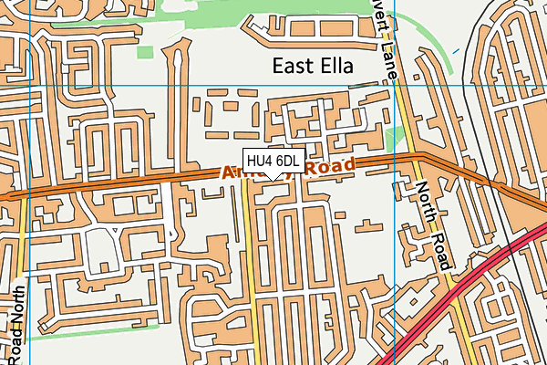 HU4 6DL map - OS VectorMap District (Ordnance Survey) HU4 6DL map - OS VectorMap District (Ordnance Survey)