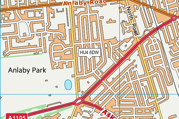 HU4 6DW map - OS VectorMap District (Ordnance Survey) HU4 6DW map - OS VectorMap District (Ordnance Survey)