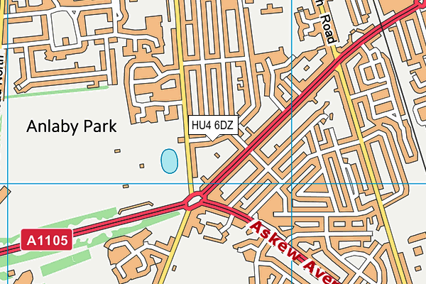 HU4 6DZ map - OS VectorMap District (Ordnance Survey) HU4 6DZ map - OS VectorMap District (Ordnance Survey)
