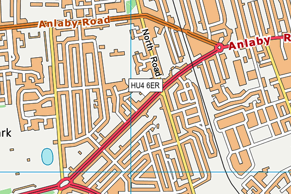 HU4 6ER map - OS VectorMap District (Ordnance Survey) HU4 6ER map - OS VectorMap District (Ordnance Survey)