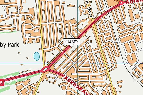 HU4 6EY map - OS VectorMap District (Ordnance Survey) HU4 6EY map - OS VectorMap District (Ordnance Survey)