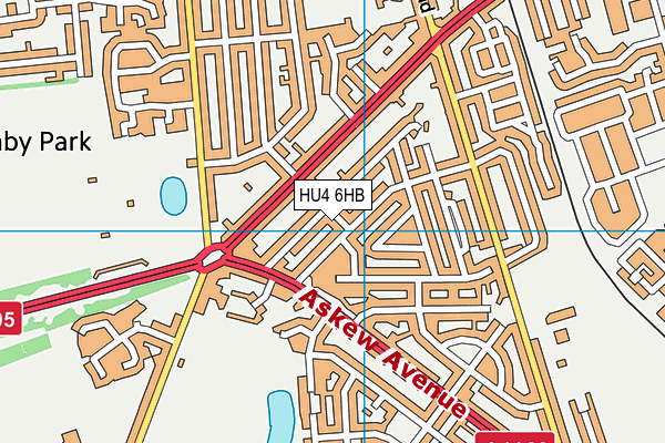 HU4 6HB map - OS VectorMap District (Ordnance Survey) HU4 6HB map - OS VectorMap District (Ordnance Survey)