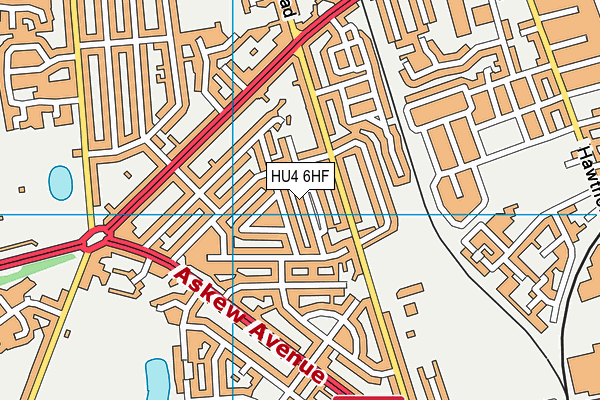 HU4 6HF map - OS VectorMap District (Ordnance Survey) HU4 6HF map - OS VectorMap District (Ordnance Survey)