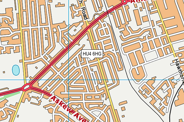 HU4 6HG map - OS VectorMap District (Ordnance Survey) HU4 6HG map - OS VectorMap District (Ordnance Survey)