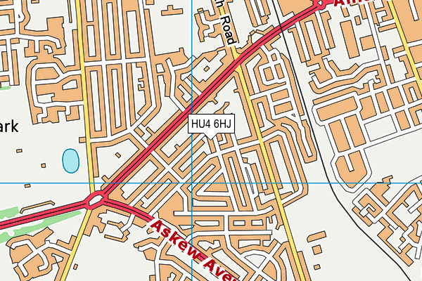 HU4 6HJ map - OS VectorMap District (Ordnance Survey) HU4 6HJ map - OS VectorMap District (Ordnance Survey)