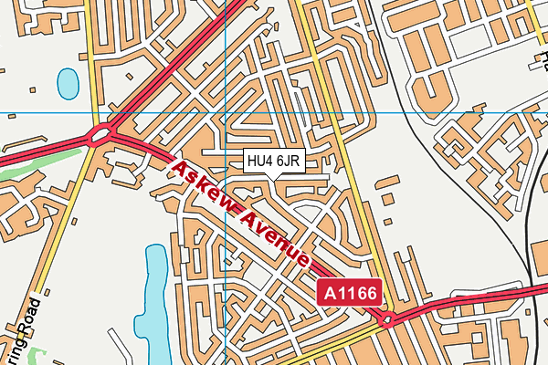 HU4 6JR map - OS VectorMap District (Ordnance Survey) HU4 6JR map - OS VectorMap District (Ordnance Survey)