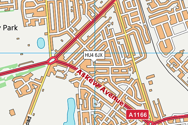 HU4 6JX map - OS VectorMap District (Ordnance Survey) HU4 6JX map - OS VectorMap District (Ordnance Survey)