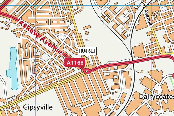 HU4 6LJ map - OS VectorMap District (Ordnance Survey)