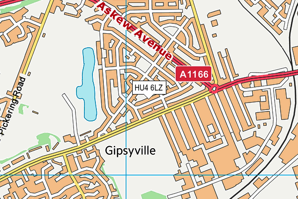 HU4 6LZ map - OS VectorMap District (Ordnance Survey) HU4 6LZ map - OS VectorMap District (Ordnance Survey)