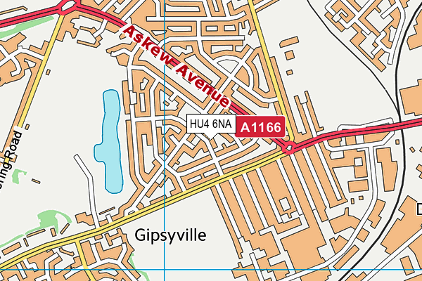 HU4 6NA map - OS VectorMap District (Ordnance Survey) HU4 6NA map - OS VectorMap District (Ordnance Survey)