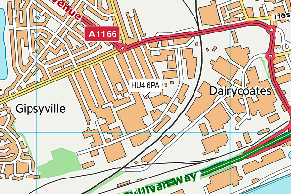 HU4 6PA map - OS VectorMap District (Ordnance Survey) HU4 6PA map - OS VectorMap District (Ordnance Survey)
