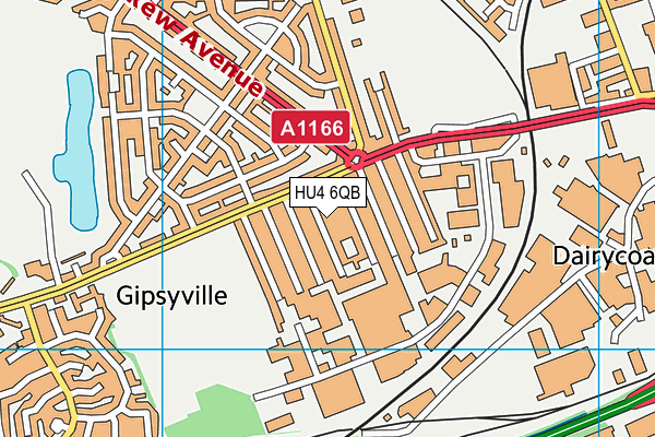 HU4 6QB map - OS VectorMap District (Ordnance Survey) HU4 6QB map - OS VectorMap District (Ordnance Survey)