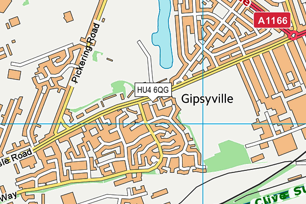 HU4 6QG map - OS VectorMap District (Ordnance Survey) HU4 6QG map - OS VectorMap District (Ordnance Survey)