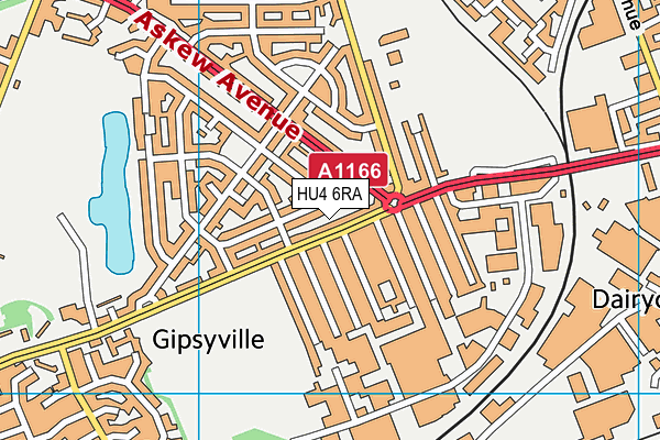 HU4 6RA map - OS VectorMap District (Ordnance Survey) HU4 6RA map - OS VectorMap District (Ordnance Survey)