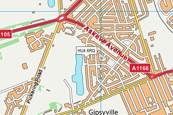 HU4 6RQ map - OS VectorMap District (Ordnance Survey) HU4 6RQ map - OS VectorMap District (Ordnance Survey)