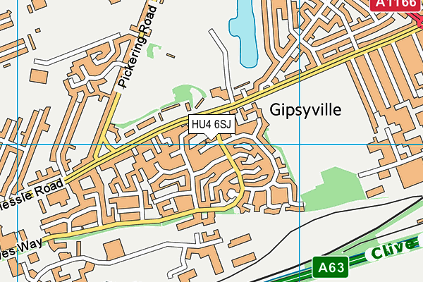 HU4 6SJ map - OS VectorMap District (Ordnance Survey)