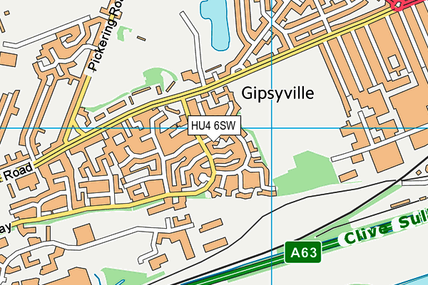 HU4 6SW map - OS VectorMap District (Ordnance Survey) HU4 6SW map - OS VectorMap District (Ordnance Survey)
