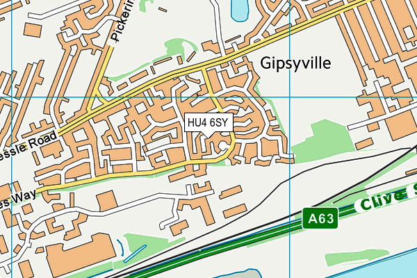 HU4 6SY map - OS VectorMap District (Ordnance Survey) HU4 6SY map - OS VectorMap District (Ordnance Survey)