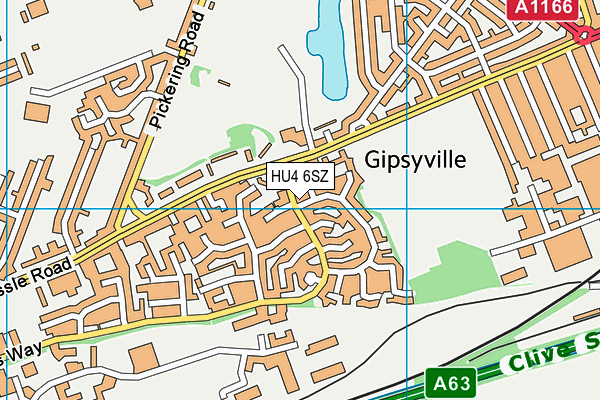 HU4 6SZ map - OS VectorMap District (Ordnance Survey)