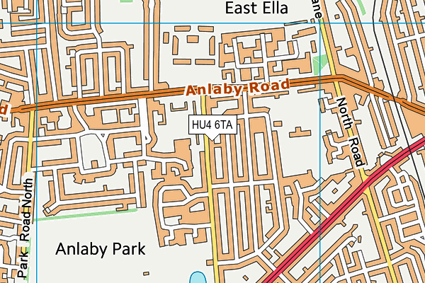 HU4 6TA map - OS VectorMap District (Ordnance Survey) HU4 6TA map - OS VectorMap District (Ordnance Survey)