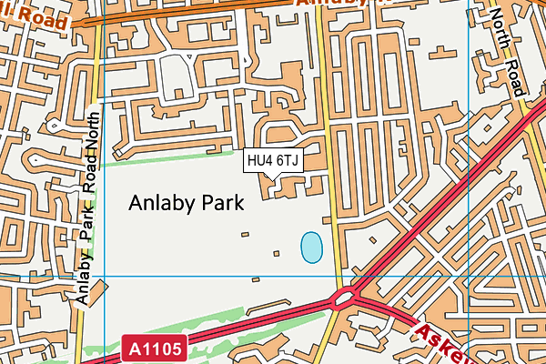 HU4 6TJ map - OS VectorMap District (Ordnance Survey)