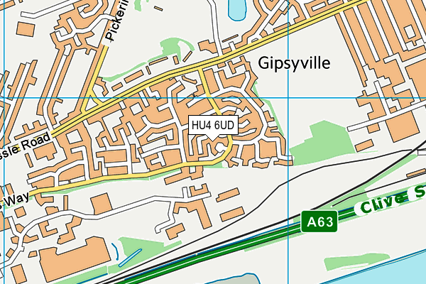 HU4 6UD map - OS VectorMap District (Ordnance Survey) HU4 6UD map - OS VectorMap District (Ordnance Survey)