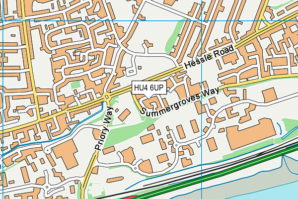 HU4 6UP map - OS VectorMap District (Ordnance Survey) HU4 6UP map - OS VectorMap District (Ordnance Survey)