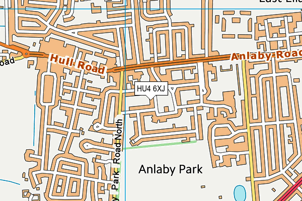 HU4 6XJ map - OS VectorMap District (Ordnance Survey) HU4 6XJ map - OS VectorMap District (Ordnance Survey)