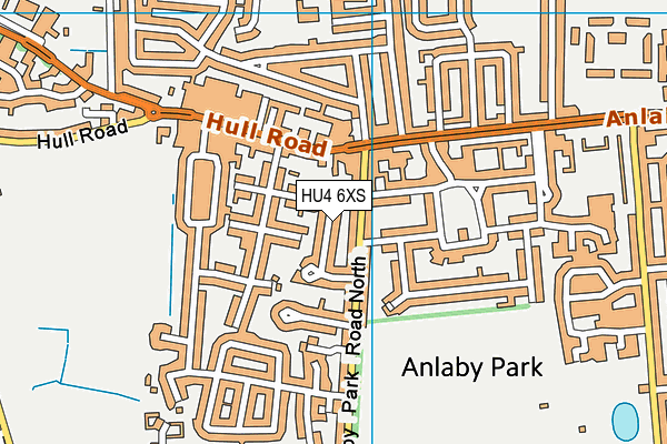 HU4 6XS map - OS VectorMap District (Ordnance Survey) HU4 6XS map - OS VectorMap District (Ordnance Survey)
