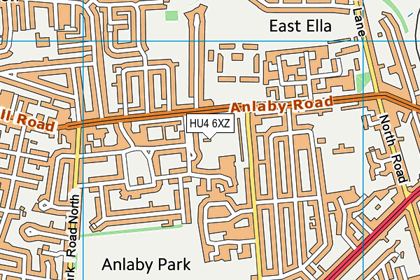 HU4 6XZ map - OS VectorMap District (Ordnance Survey) HU4 6XZ map - OS VectorMap District (Ordnance Survey)