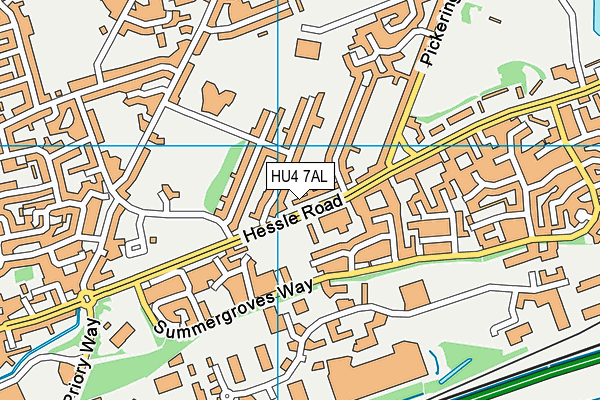 HU4 7AL map - OS VectorMap District (Ordnance Survey) HU4 7AL map - OS VectorMap District (Ordnance Survey)