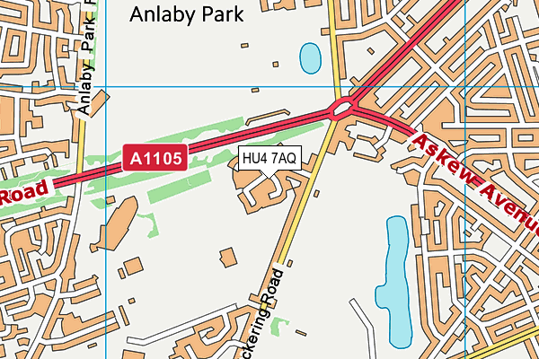 HU4 7AQ map - OS VectorMap District (Ordnance Survey) HU4 7AQ map - OS VectorMap District (Ordnance Survey)