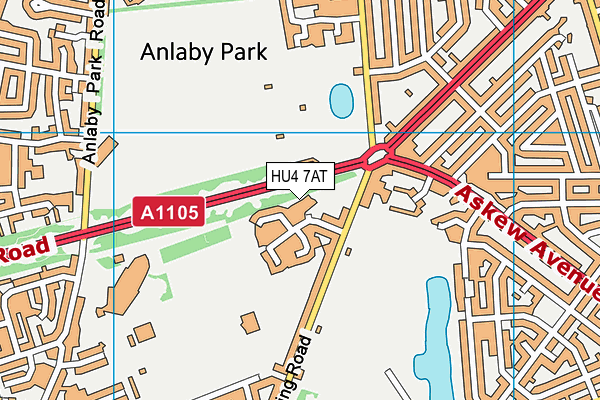 HU4 7AT map - OS VectorMap District (Ordnance Survey) HU4 7AT map - OS VectorMap District (Ordnance Survey)