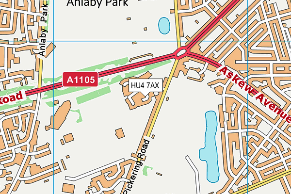 HU4 7AX map - OS VectorMap District (Ordnance Survey) HU4 7AX map - OS VectorMap District (Ordnance Survey)
