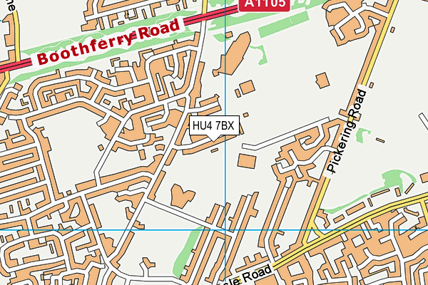 HU4 7BX map - OS VectorMap District (Ordnance Survey) HU4 7BX map - OS VectorMap District (Ordnance Survey)