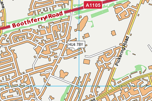 HU4 7BY map - OS VectorMap District (Ordnance Survey) HU4 7BY map - OS VectorMap District (Ordnance Survey)