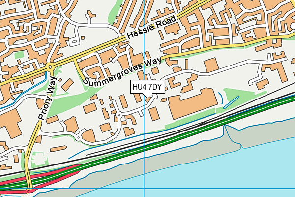 HU4 7DY map - OS VectorMap District (Ordnance Survey) HU4 7DY map - OS VectorMap District (Ordnance Survey)