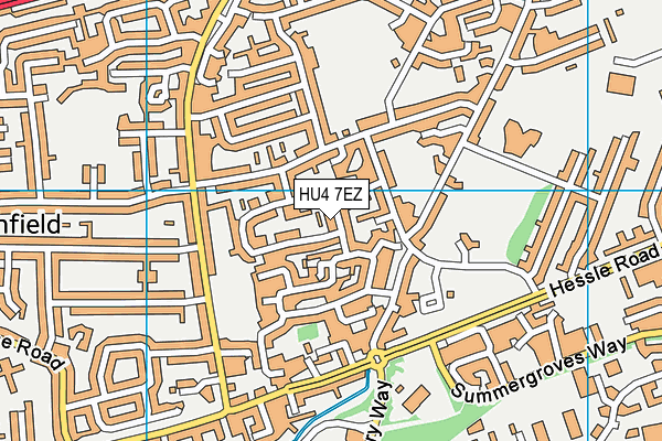HU4 7EZ map - OS VectorMap District (Ordnance Survey) HU4 7EZ map - OS VectorMap District (Ordnance Survey)