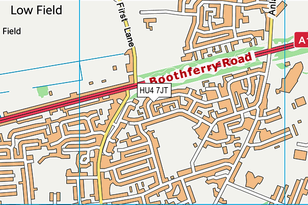 HU4 7JT map - OS VectorMap District (Ordnance Survey) HU4 7JT map - OS VectorMap District (Ordnance Survey)