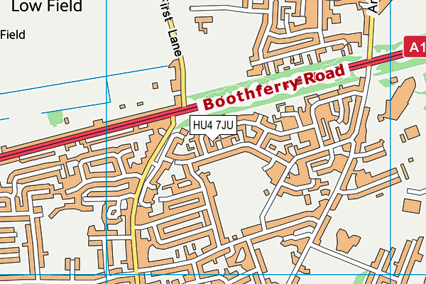 HU4 7JU map - OS VectorMap District (Ordnance Survey) HU4 7JU map - OS VectorMap District (Ordnance Survey)
