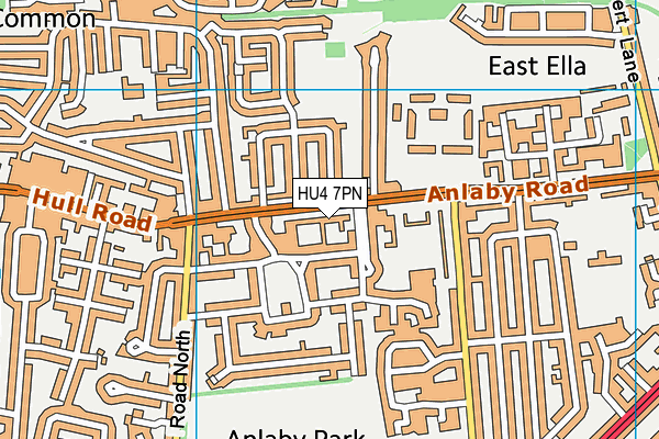 HU4 7PN map - OS VectorMap District (Ordnance Survey) HU4 7PN map - OS VectorMap District (Ordnance Survey)