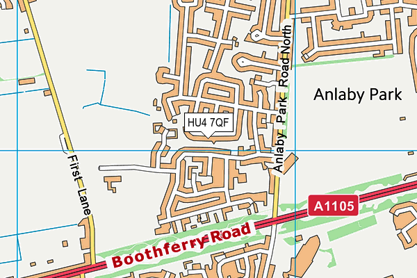 HU4 7QF map - OS VectorMap District (Ordnance Survey) HU4 7QF map - OS VectorMap District (Ordnance Survey)