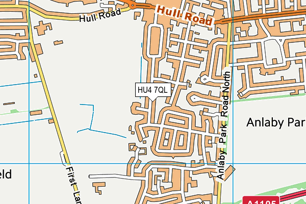 HU4 7QL map - OS VectorMap District (Ordnance Survey) HU4 7QL map - OS VectorMap District (Ordnance Survey)