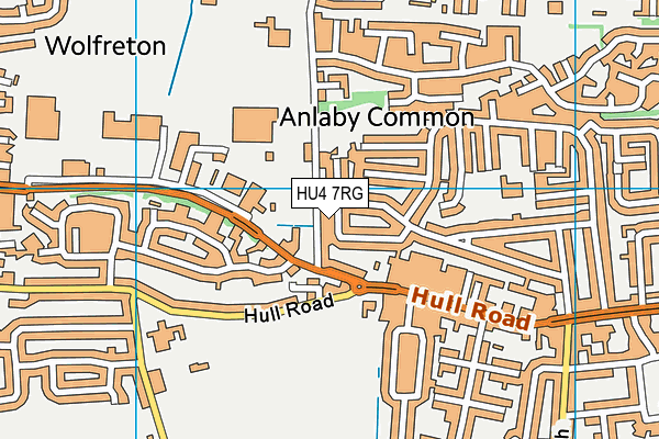 HU4 7RG map - OS VectorMap District (Ordnance Survey) HU4 7RG map - OS VectorMap District (Ordnance Survey)