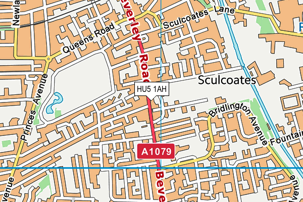 HU5 1AH map - OS VectorMap District (Ordnance Survey) HU5 1AH map - OS VectorMap District (Ordnance Survey)