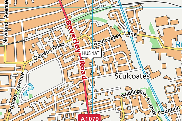 HU5 1AT map - OS VectorMap District (Ordnance Survey) HU5 1AT map - OS VectorMap District (Ordnance Survey)