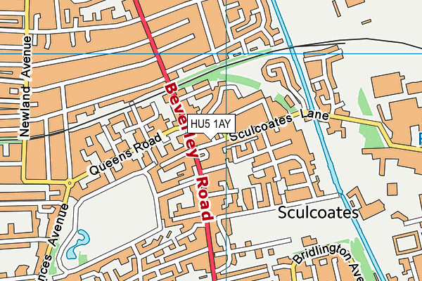 HU5 1AY map - OS VectorMap District (Ordnance Survey) HU5 1AY map - OS VectorMap District (Ordnance Survey)